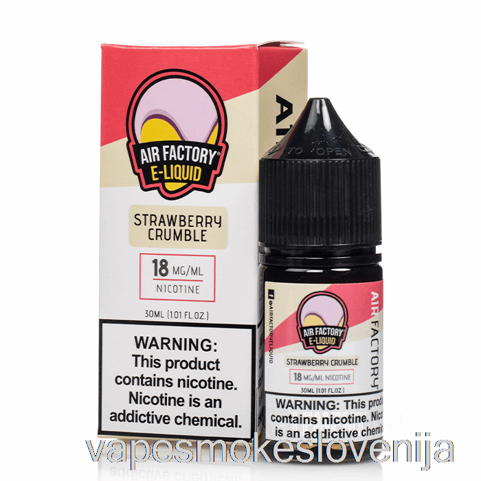 Vape Za Enkratno Uporabo Strawberry Crumble - Air Factory Salts - 30ml 36mg